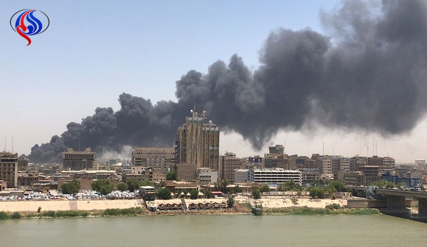 حريق هائل في محال تجارية شرقي بغداد +صور
