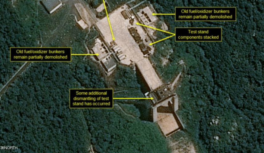 كوريا الشمالية اوقفت تفكيك موقع هام لإطلاق الصواريخ 