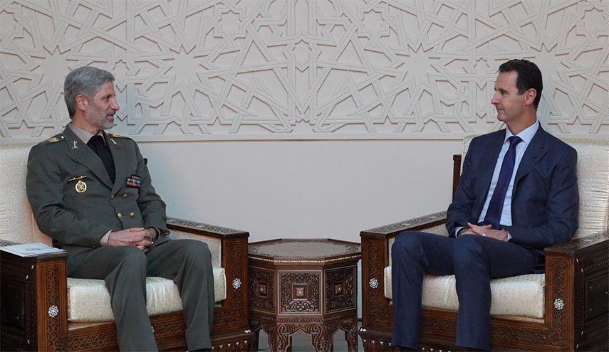 وزير الدفاع الايراني يلتقي بالرئيس السوري في دمشق