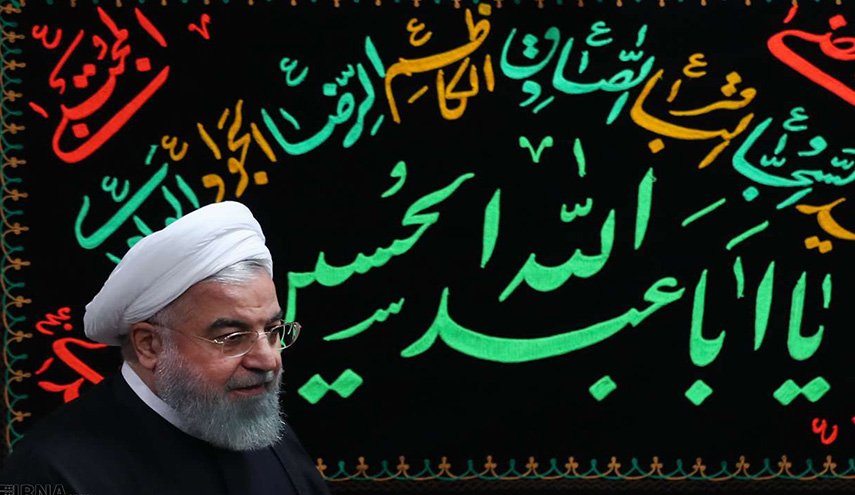 بالصور .. الرئيس روحاني يشارك في مراسم العزاء الحسيني