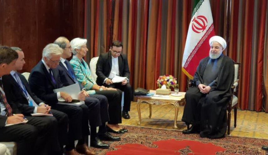 روحاني: المسؤولية الاساسية لصندوق النقد الدولي دعم الاعضاء لمواجهة الحظر