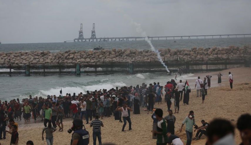 اصابات جراء اعتداء الاحتلال على المسير البحري العاشر 