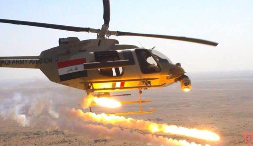 الطيران العراقي يدمر اوكارا لداعش بين تلول الباج والحضر
