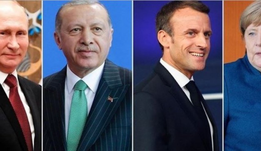 آغاز نشست سران سران ترکیه، روسیه،  آلمان و فرانسه درباره سوریه در استانبول
