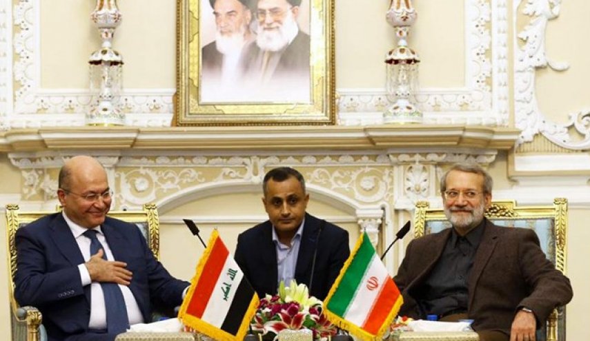 لاریجانی: بدخواهان نتوانستندعراق جدید را ناکام بگذارند/ برهم صالح: درباره یمن با صراحت کامل با عربستان صحبت می‌کنم