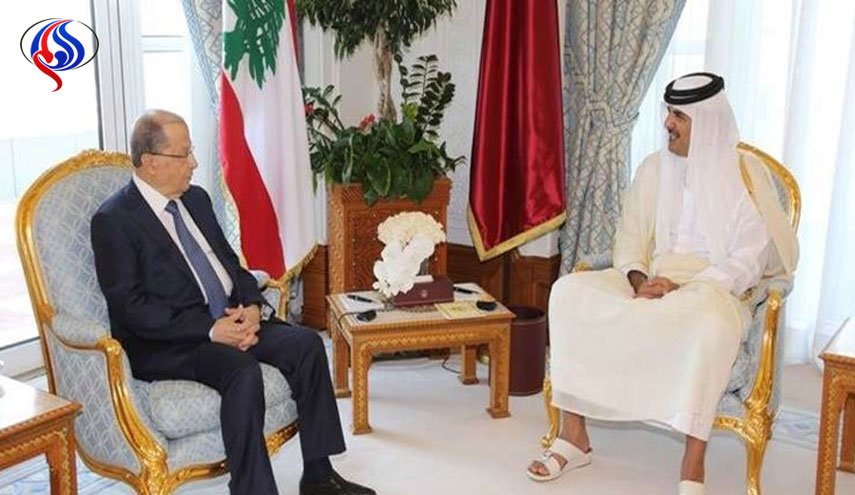 پیام مکتوب امیر قطر به رئیس‌جمهور لبنان