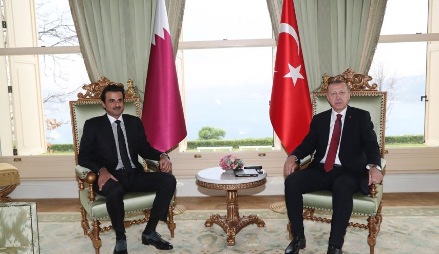 اجتماع مغلق بين اردوغان وأمير قطر! 
