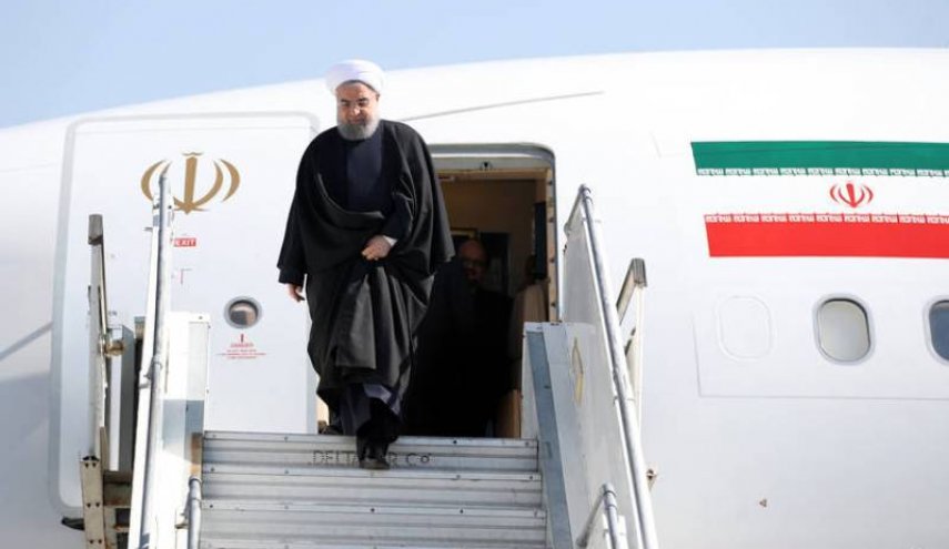 الرئيس روحاني يصل الى مدينة شاهرود