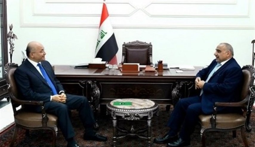 رایزنی صالح و عبدالمهدی برای تکمیل کابینه عراق