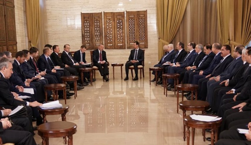 دیدار یک هیات روس با بشار اسد در دمشق