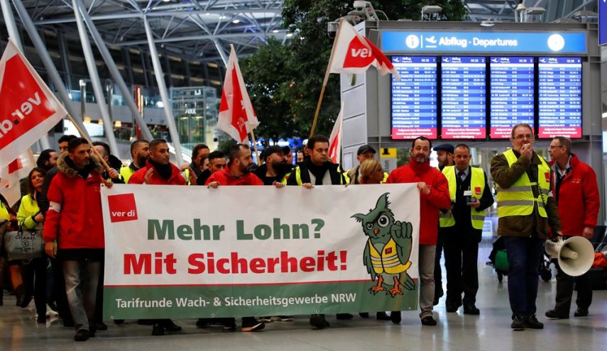 إضراب عمال المطارات في المانيا يتسبب في «ثغرة أمنية»
