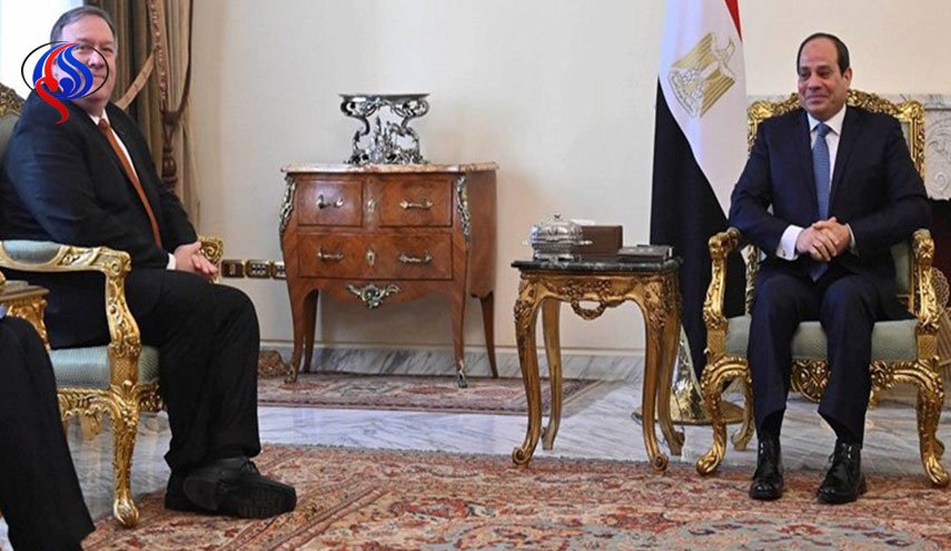 دیدار وزیر خارجه آمریکا با رئیس‌جمهور مصر 