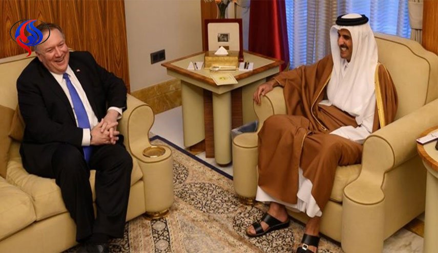 دیدار وزیر خارجه آمریکا با امیر قطر
