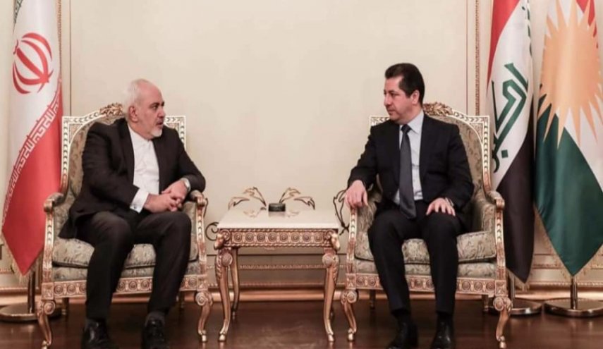 ظریف با مشاور امنیتی اقلیم کردستان عراق دیدار کرد