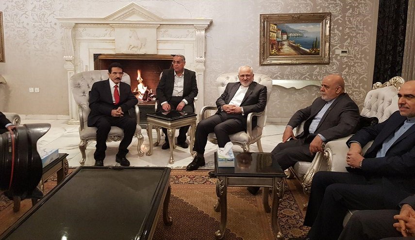 ظريف يبحث مع امين عام الاتحاد الوطني الكردستاني تعزيز التعاون مع العراق