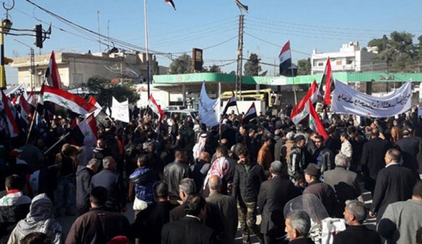 برگزاری تجمعات حمایتی از ارتش و دولت سوریه در مناطق تحت کنترل کُردها