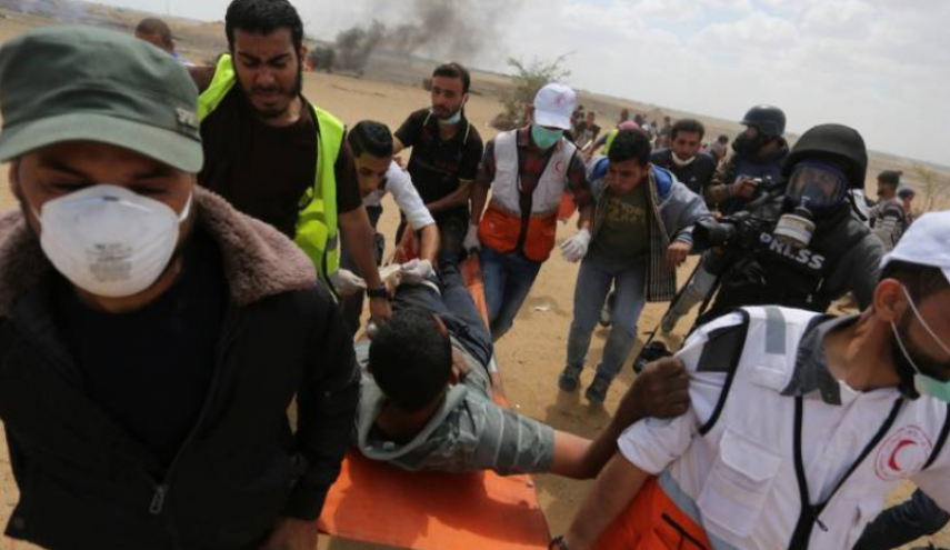 إصابات جراء قمع الاحتلال مسيرة العودة شرق قطاع غزة

