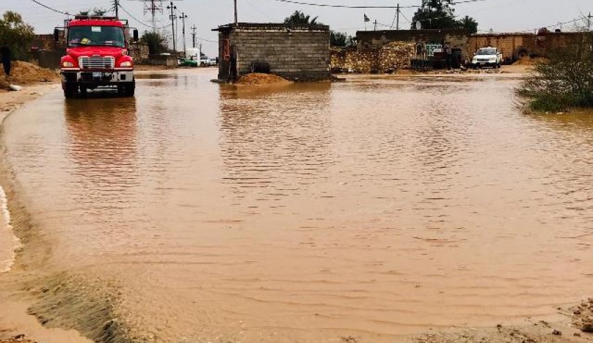 هطول أمطار غزيرة في العراق وسيول في النجف