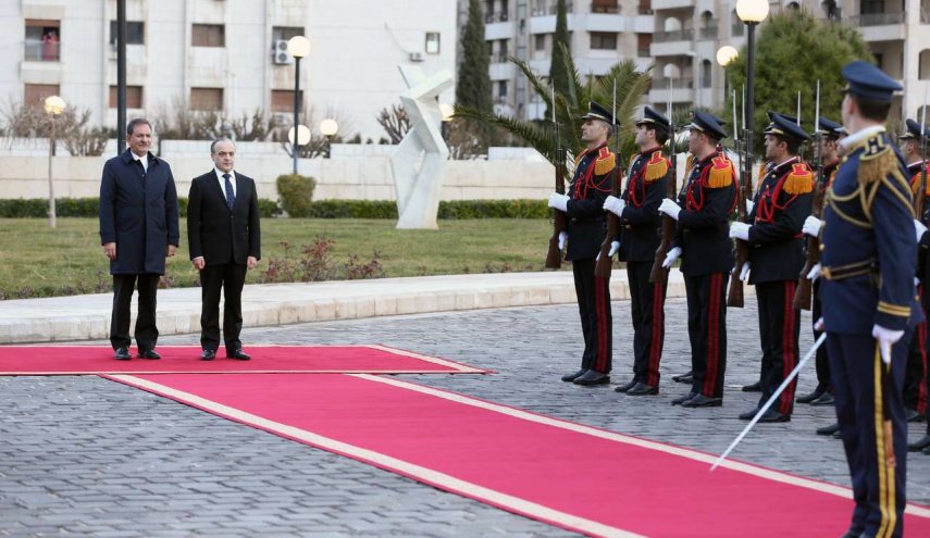 استقبال رسمی نخست وزیر سوریه از جهانگیری

