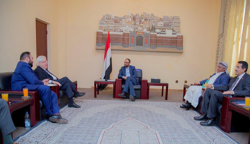 دیدار رییس شورای سیاسی عالی یمن با فرستاده سازمان ملل