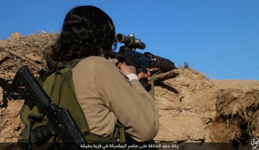 بازداشت تک تیرانداز داعشی در استان الانبار