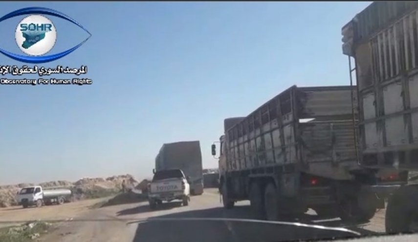 عناصر داعش از شرق سوریه با کامیون‌های ائتلاف آمریکا انتقال یافتند 