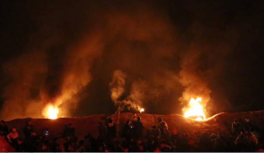 الإحتلال يقصف غزة.. و6 إصابات بقمع ’الإرباك الليلي’ في خانيونس 