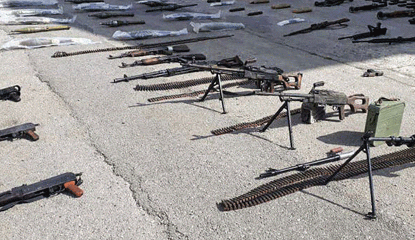 شاهد: اسلحة غربية الصنع من مخلفات الارهابيين بريف حمص