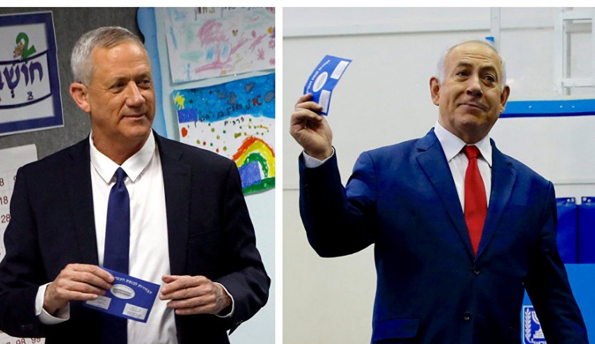 كل من نتنياهو وغانتس يعلن فوزه في الانتخابات 

