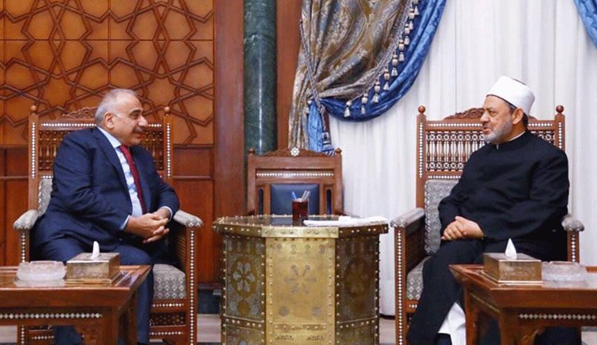 دعوة رسمية لشيخ الأزهر من عبد المهدي لزيارة العراق