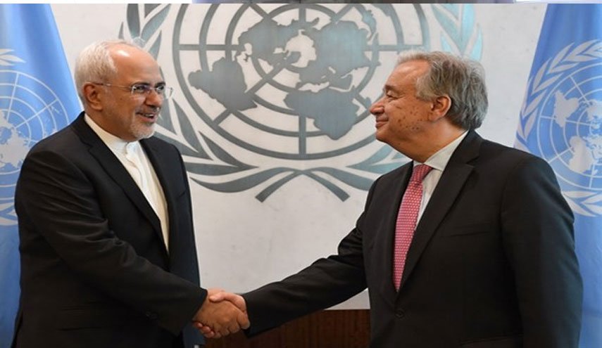 ظریف با دبیرکل سازمان ملل درباره منطقه و آمریکا گفت وگو کرد