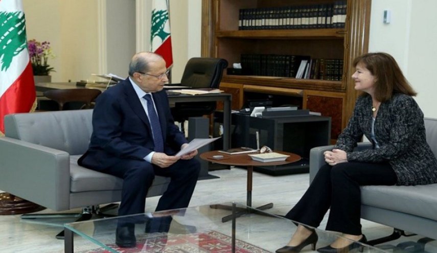 عون يسلّم السفيرة الأمريكية رؤية لبنان لترسيم الحدود البحرية مع الاحتلال 