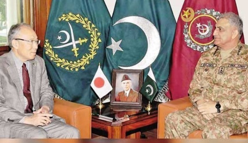 تحولات امنیتی منطقه محور دیدار سفیر ژاپن با فرمانده ارتش پاکستان
