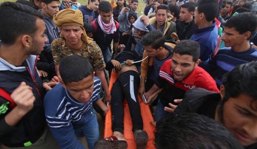 65 زخمی در حمله نظامیان اسراییلی به تظاهرکنندگان در نوار غزه