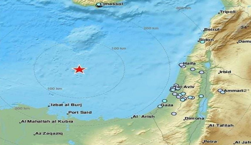 زلزال بقوه 4.8 يضرب وسط فلسطين المحتلة