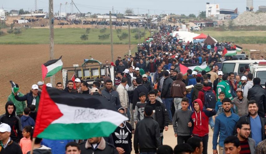 آغاز راهپیمایی بازگشت در غزه