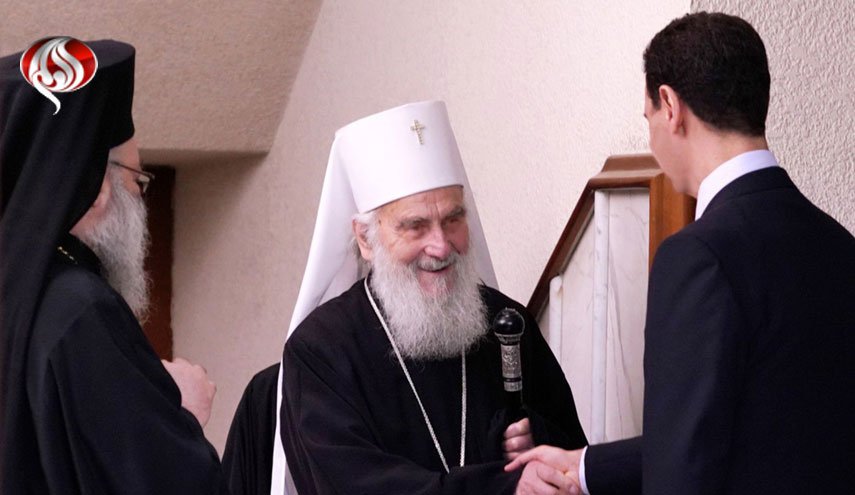 رایزنی بشار اسد با سراسقف صربستان