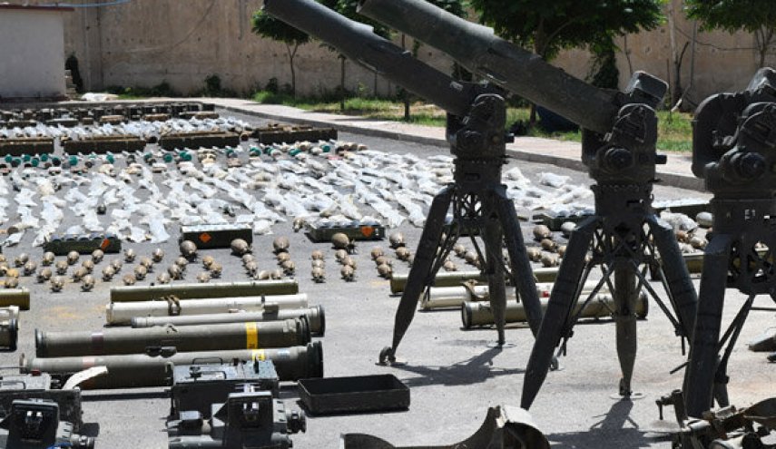 کشف سلاح های ساخت اسرائیل و آمریکا برجامانده از تروریست ها در سوریه