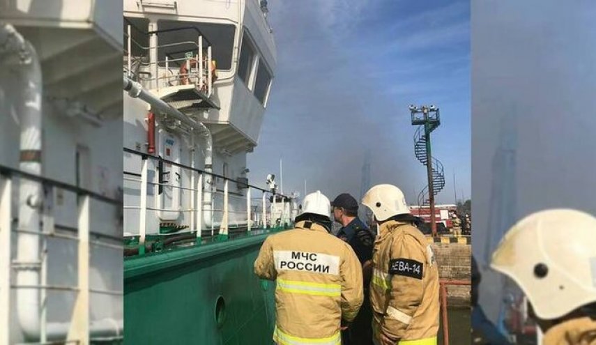 انفجار نفتکش روس در دریای خزر 2 کشته بر جا گذاشت
