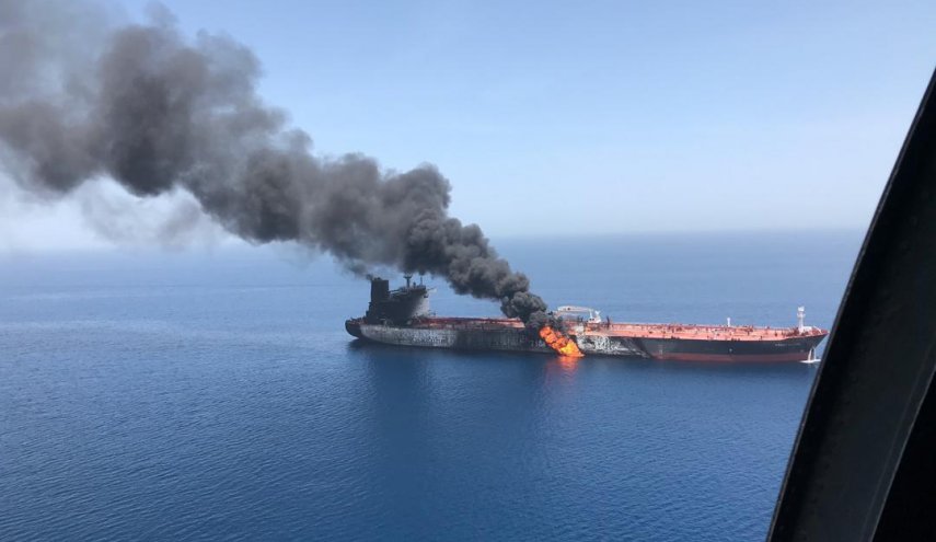 آغاز جنگ روانی آمریکایی‌ها علیه ایران پس از حادثه برای دو نفتکش در دریای عمان