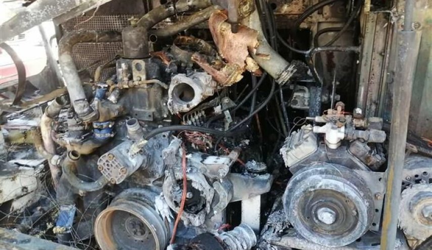 اتوبوس گردشگری ایران در مسیر اربیل عراق آتش گرفت
