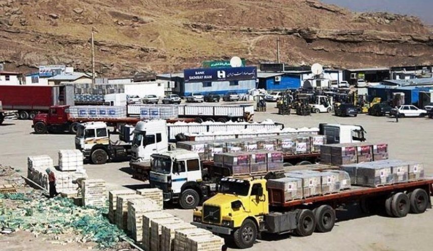 تصدير بضائع بقيمة 263 مليون دولار من حدود مهران إلى العراق