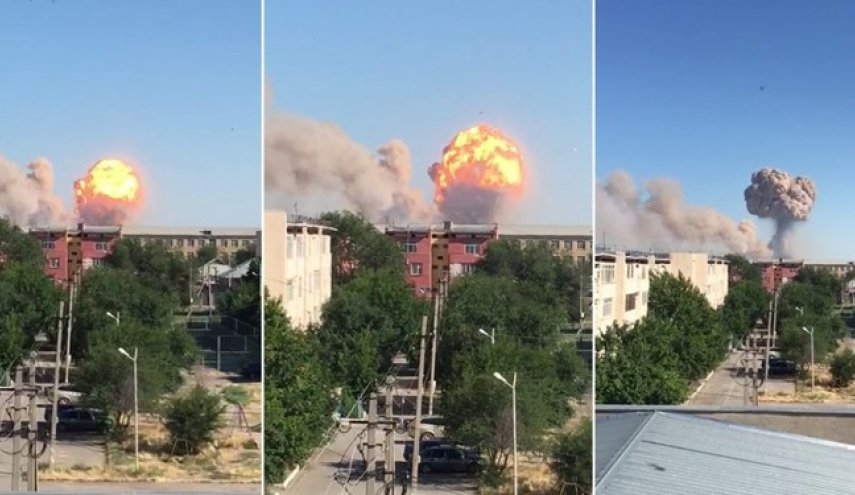 انفجار در یکی از پایگاه‌های نظامی قزاقستان