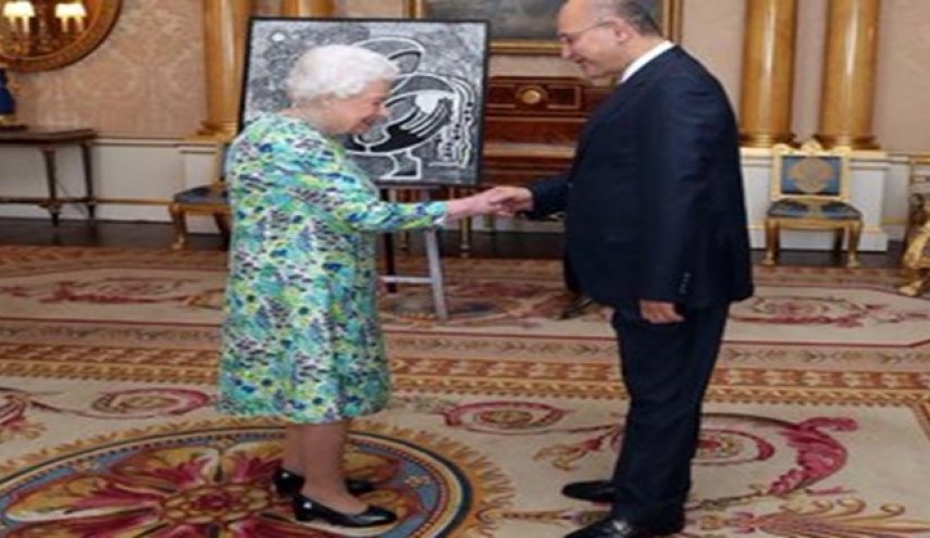 دیدار رئیس‌جمهوری عراق با ملکه انگلیس