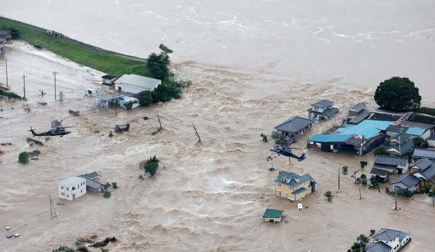إجلاء 800 ألف شخص في اليابان بسبب خطر الفيضانات
