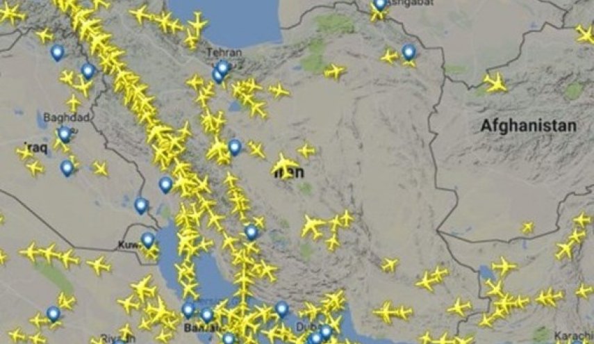 840 رحلة طيران اجنبية تعبر اجواء ايران يوميا