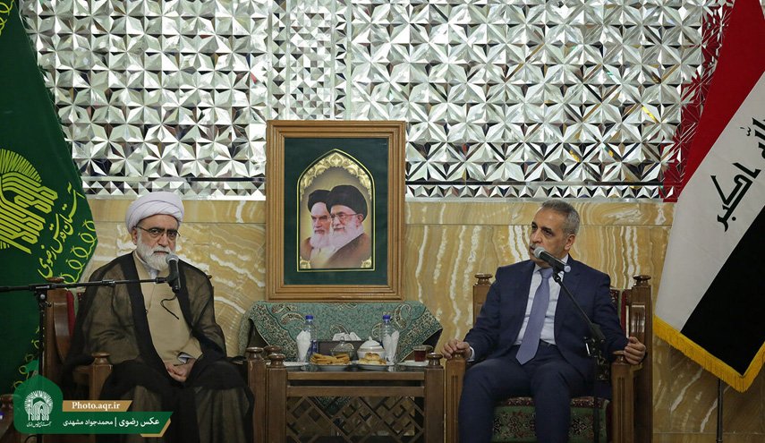 رئيس مجلس القضاء الأعلى العراقي يلتقي سادن العتبة الرضوية المقدسة