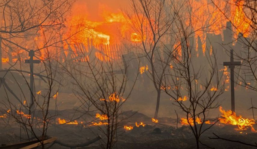 آتش بر جان جنگل های سیبری روسیه/ ثبت 500 کانون حریق و آتش سوزی بیش از ۳ میلیون هکتار اراضی جنگلی 