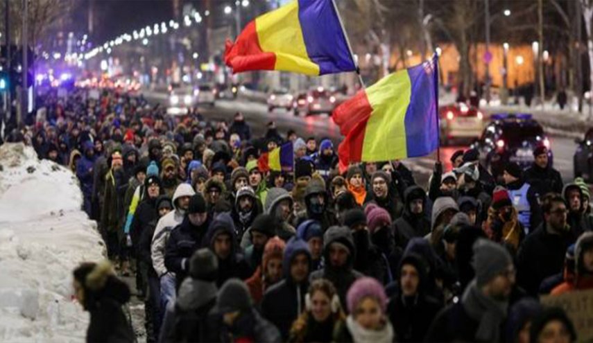 تظاهرة كبيرة ضد الحكومة في بوخارست 