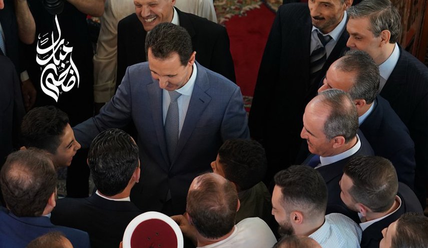 شاهد بالصور.. أين أدى الرئيس الأسد صلاة عيد الأضحى؟